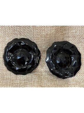 Lindsay Phillips Debbie Black Flower Snap Shoe Charms Interchangeable